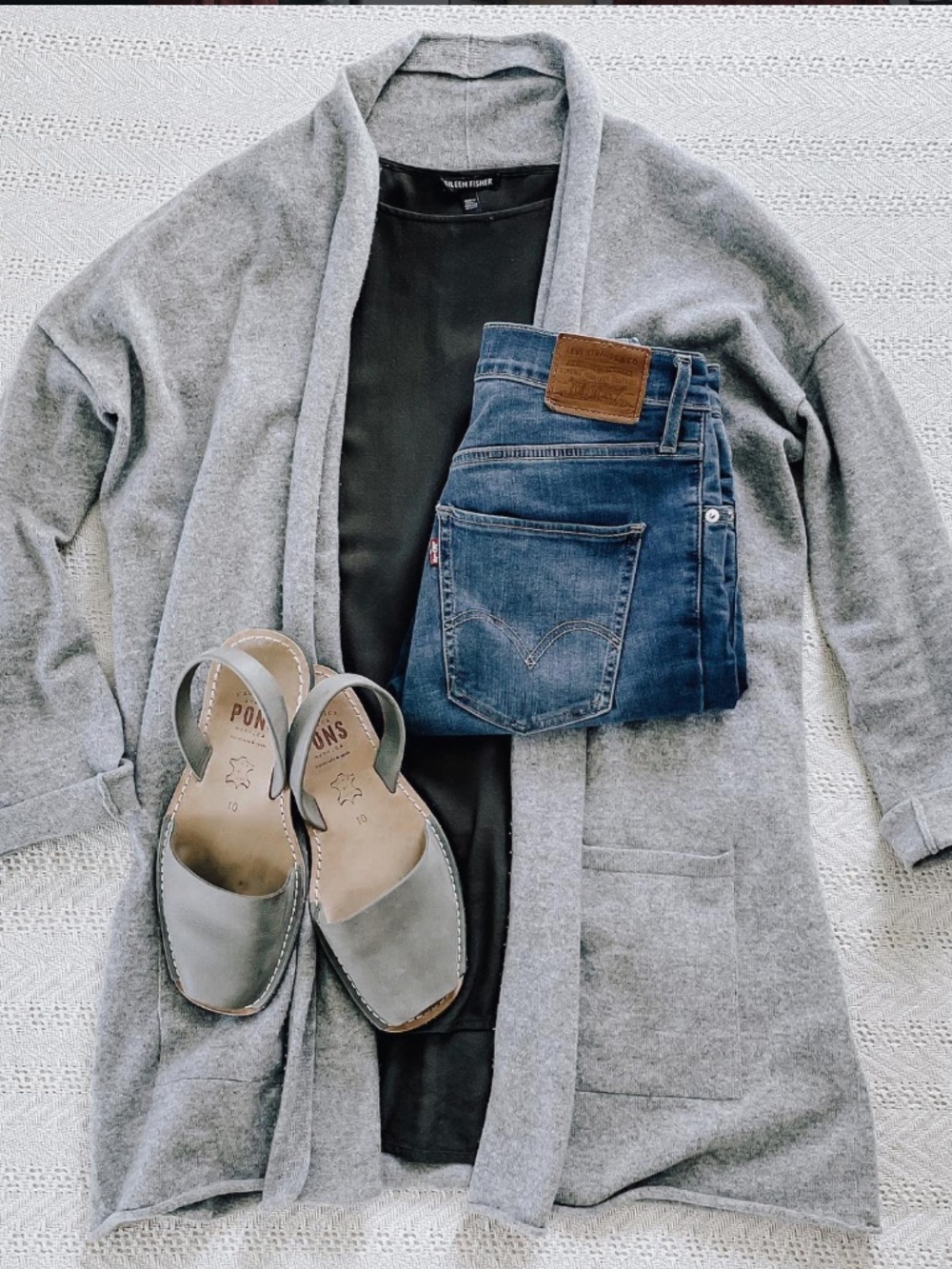 Eileen Fisher Italian 100% Cashmere Cardigan, Moon Grey